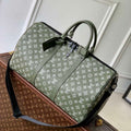 LV M12504 Louis Vuitton Keepall Bandouliere 50 Travel Bag Monogram Shadow - Default Title - View 1