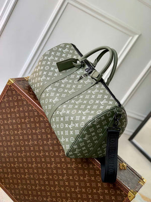 LV M12504 Louis Vuitton Keepall Bandouliere 50 Travel Bag Monogram Shadow - Default Title - View 2
