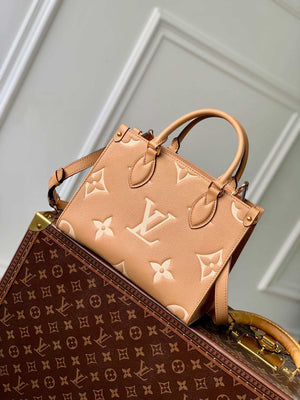 LV M12513 Louis Vuitton Onthego Pm Bag M45779 leather Light Brown - Default Title - View 1