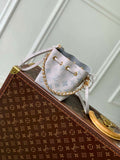 LV M12521 Louis Vuitton Pico Bella Mahina Leather Handbag Brume
