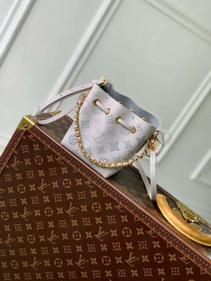 LV M12521 Louis Vuitton Pico Bella Mahina Leather Handbag Brume - Default Title - View 1