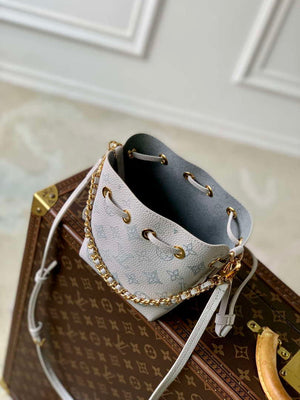 LV M12521 Louis Vuitton Pico Bella Mahina Leather Handbag Brume - Default Title - View 9