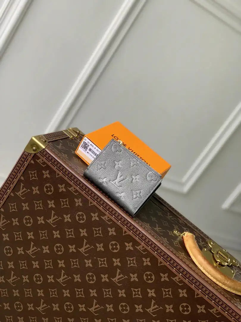 LV M12536 Louis Vuitton Zippy Zippy Coin Purse Monogram Empreinte Gray