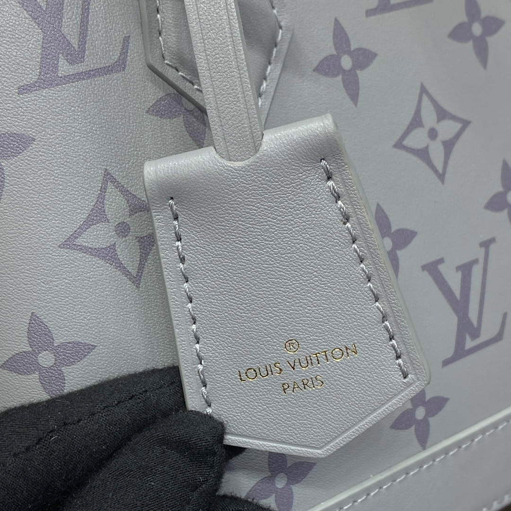 LV M12561 Louis Vuitton Alma BB Calfskin Leather Bag Trianon Gray