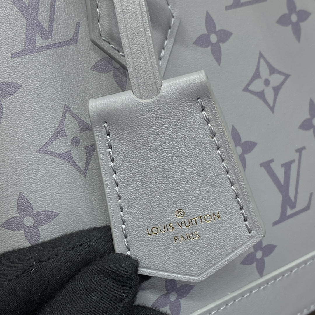 LV M12561 Louis Vuitton Alma BB Calfskin Leather Bag Trianon Gray - Default Title - View 5