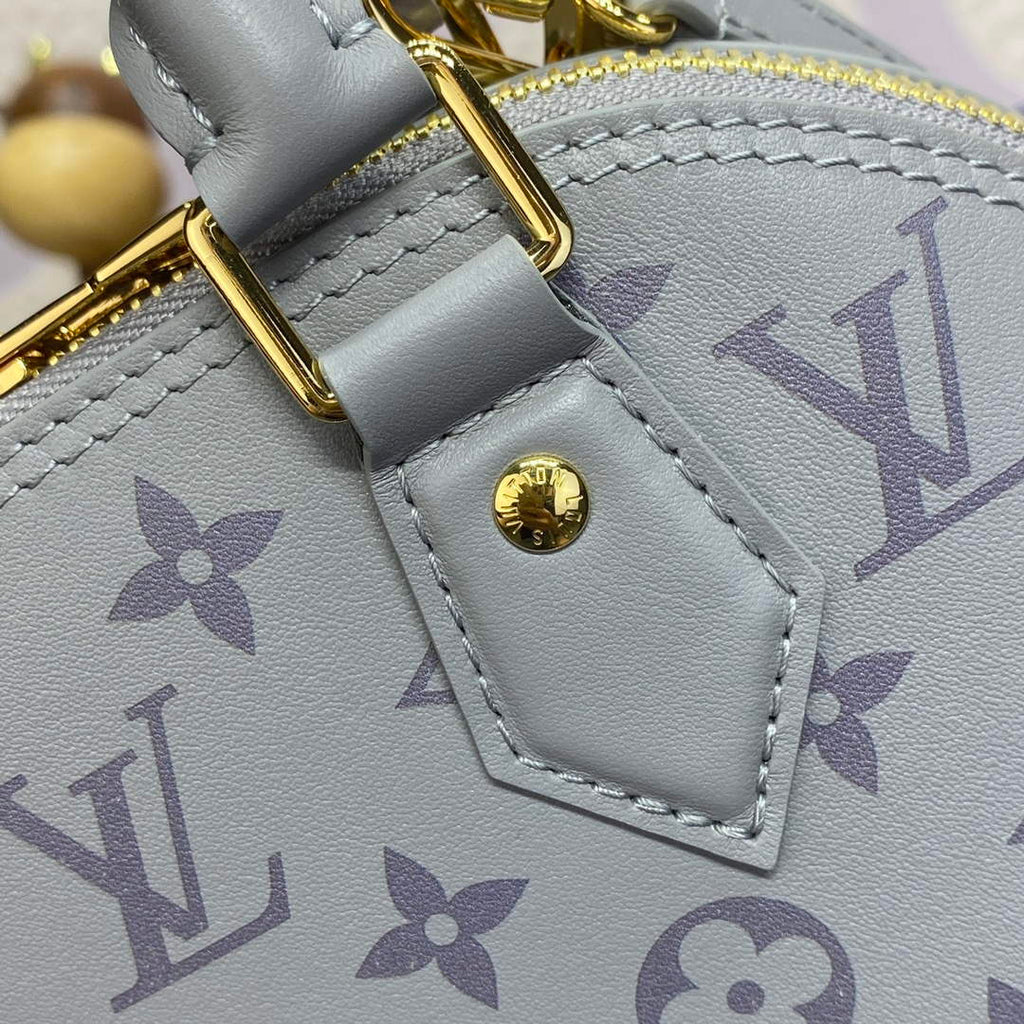 LV M12561 Louis Vuitton Alma BB Calfskin Leather Bag Trianon Gray