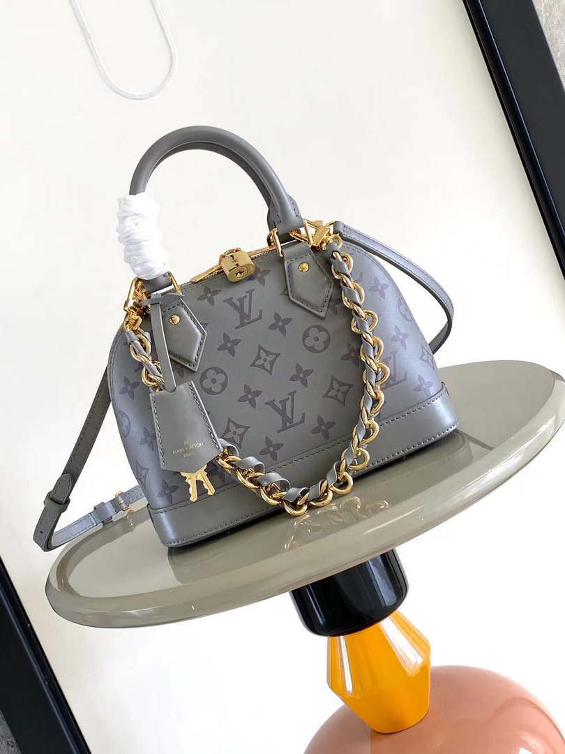 LV M12561 Louis Vuitton New Alma BB Bag Other Leathers Gris Trianon - Default Title - View 1
