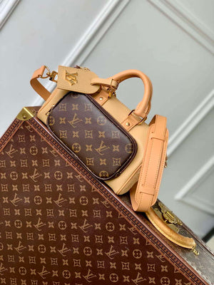 LV M12627 Louis Vuitton Keepall Bandouliere 25 Bag Beige - Default Title - View 1