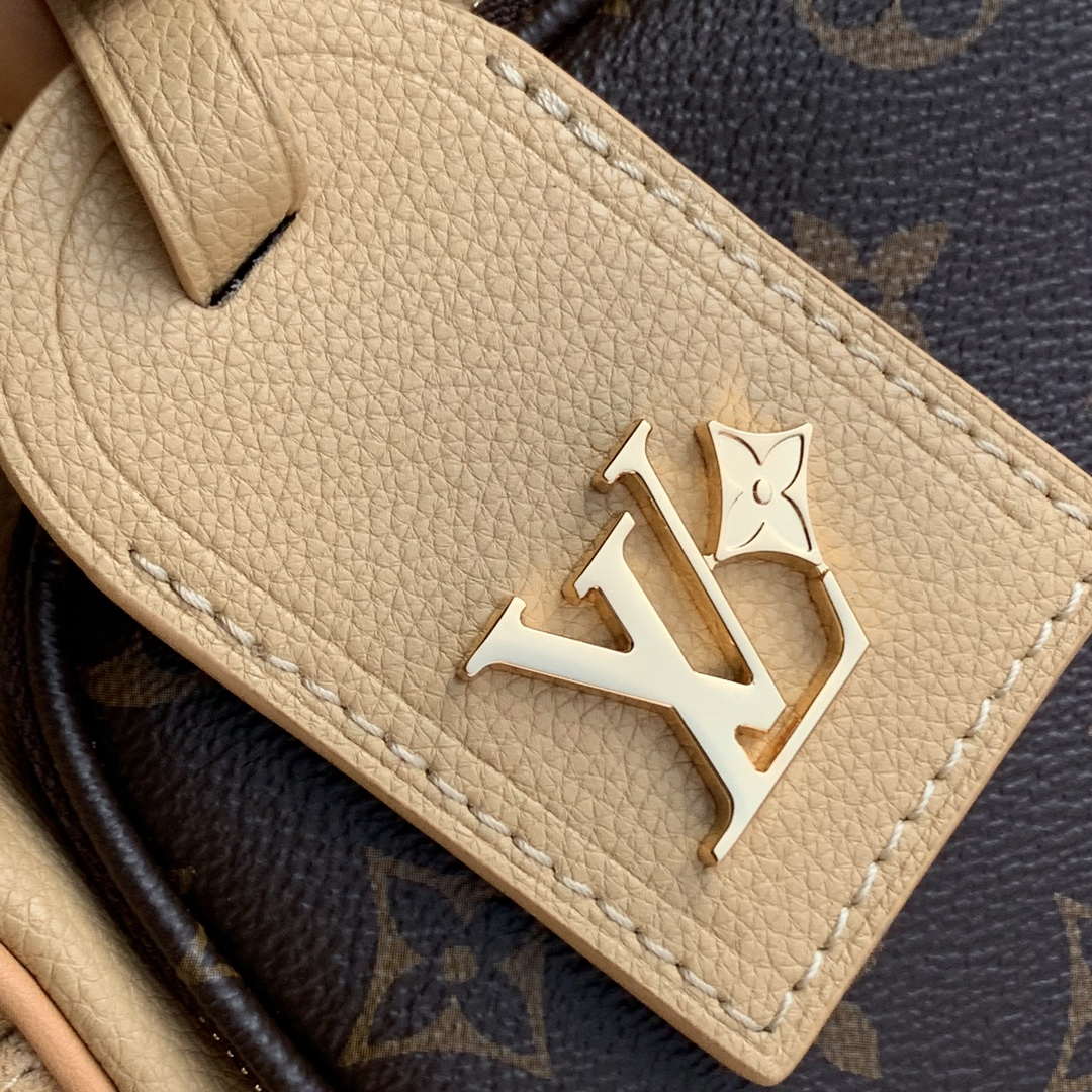 LV M12627 Louis Vuitton Keepall Bandouliere 25 Bag Beige