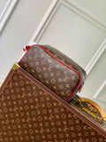 LV M12641 Louis Vuitton Locker Dopp Kit Taurillon Monogram Red