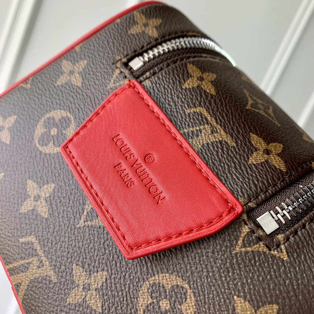 LV M12641 Louis Vuitton Locker Dopp Kit Taurillon Monogram Red - Default Title - View 5