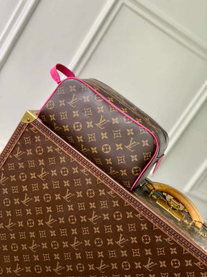 LV M12641 Louis Vuitton Locker Dopp Kit Taurillon Monogram Rose Red - Default Title - View 1