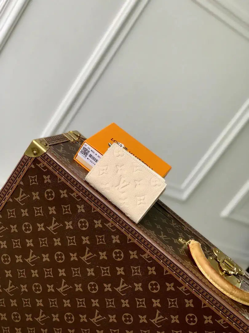 LV M12674 Louis Vuitton Zippy Zippy Coin Purse Monogram Empreinte Beige