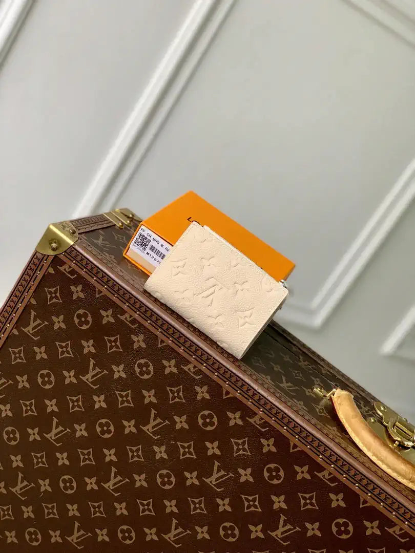 LV M12674 Louis Vuitton Zippy Zippy Coin Purse Monogram Empreinte Beige