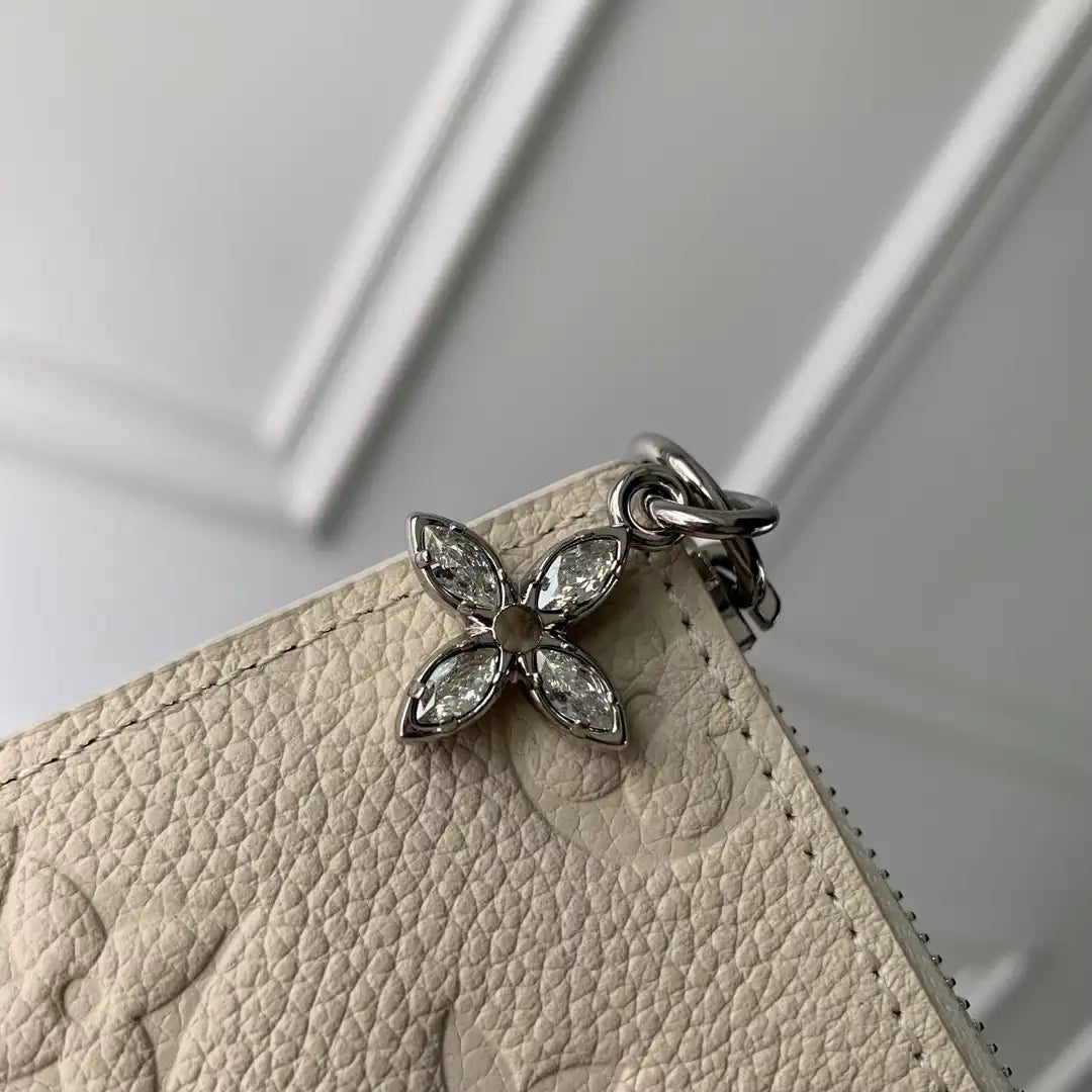 LV M12674 Louis Vuitton Zippy Zippy Coin Purse Monogram Empreinte Beige