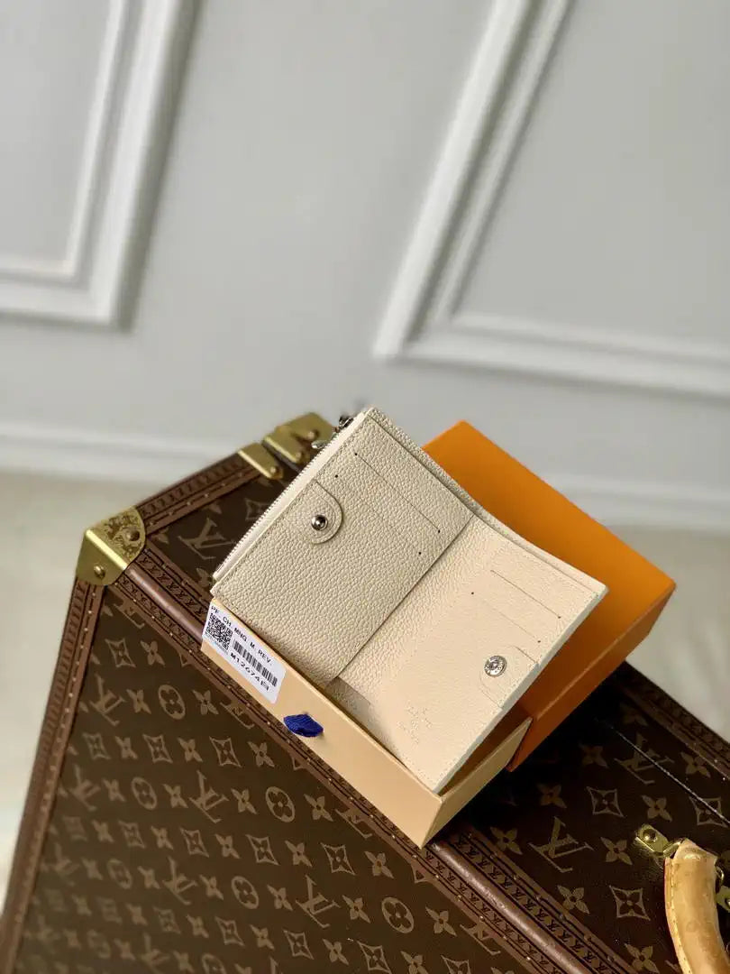 LV M12674 Louis Vuitton Zippy Zippy Coin Purse Monogram Empreinte Beige