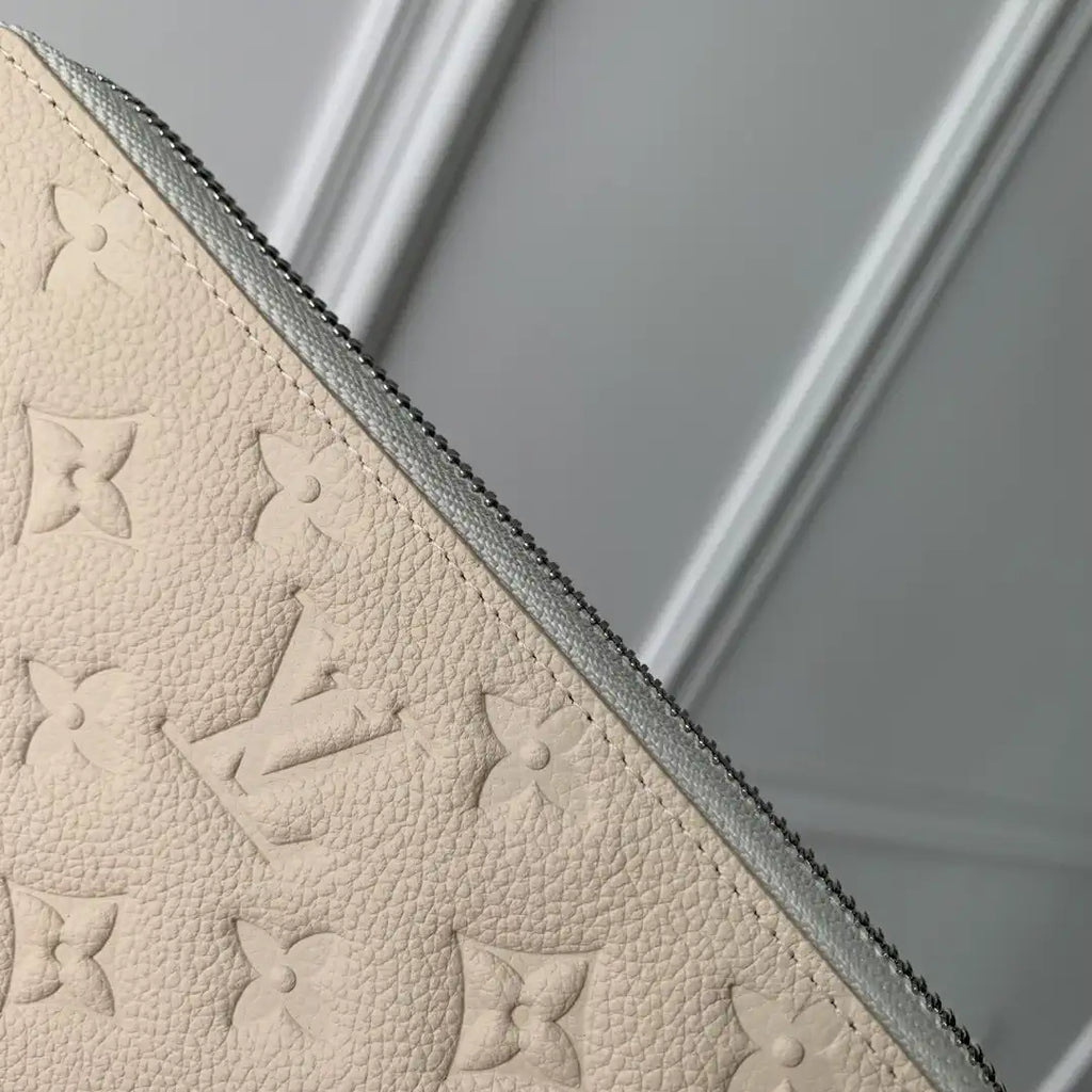 LV M12680 Louis Vuitton Zipper Wallet  Monogram Empreinte Beige