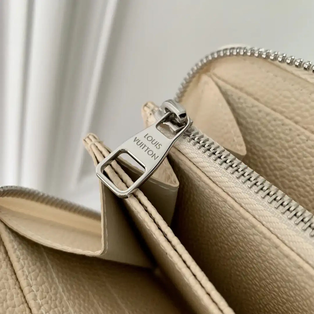 LV M12680 Louis Vuitton Zipper Wallet  Monogram Empreinte Beige