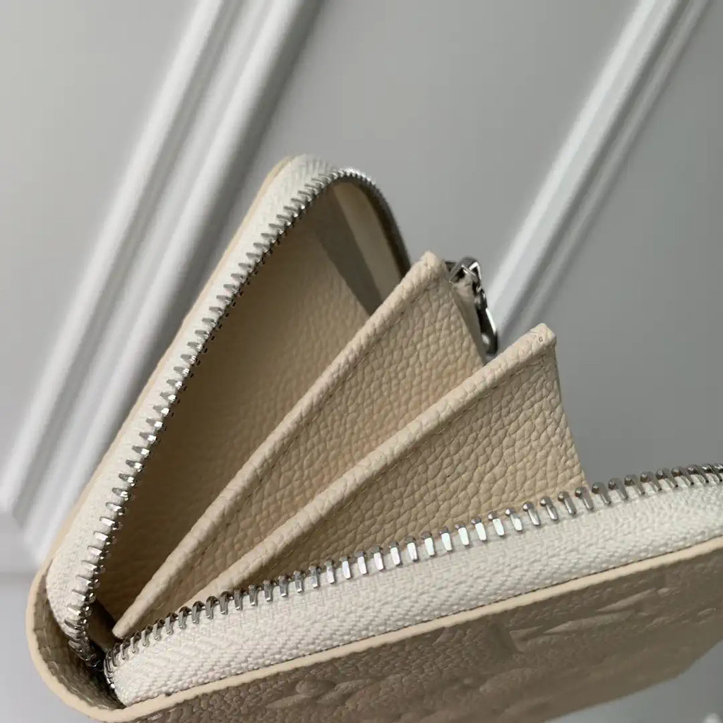 LV M12680 Louis Vuitton Zipper Wallet  Monogram Empreinte Beige