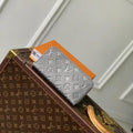 LV M12680 Louis Vuitton Zipper Wallet  Monogram Empreinte Pearl Gray