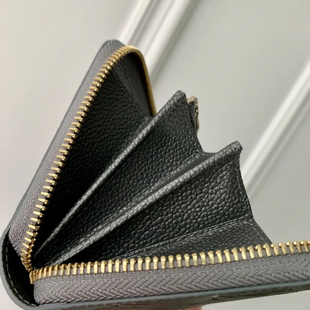 LV M12680 Louis Vuitton Zipper Wallet  Monogram Empreinte Pearl Gray