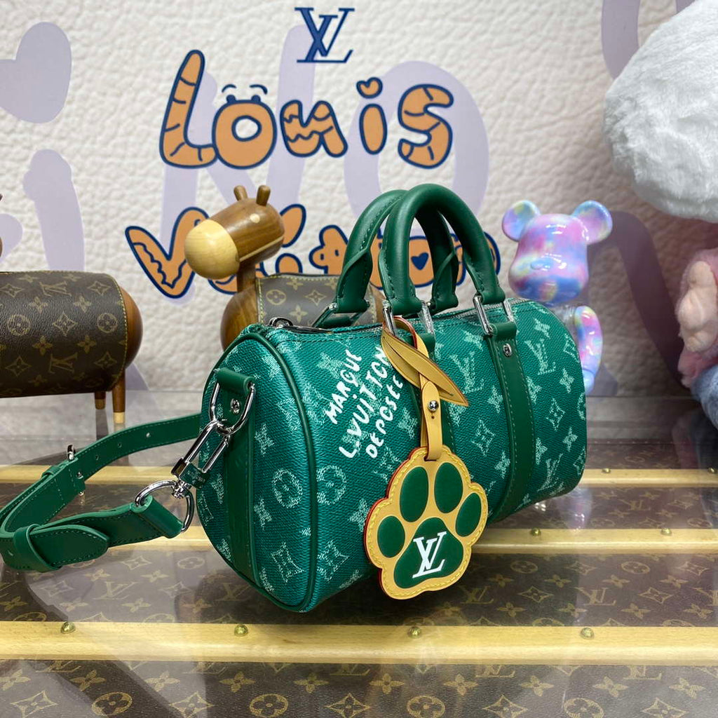 LV M12684 Louis Vuitton Keepall Bandouliere 25 City Bag Green