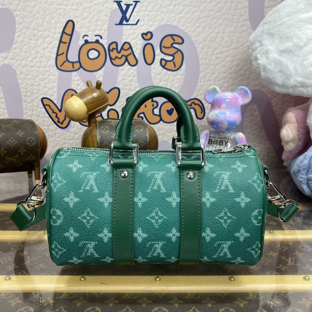 LV M12684 Louis Vuitton Keepall Bandouliere 25 City Bag Green - Default Title - View 3