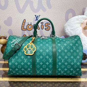 LV M12687 Louis Vuitton Keepall Bandouliere 50 City Bag Green - Default Title - View 1