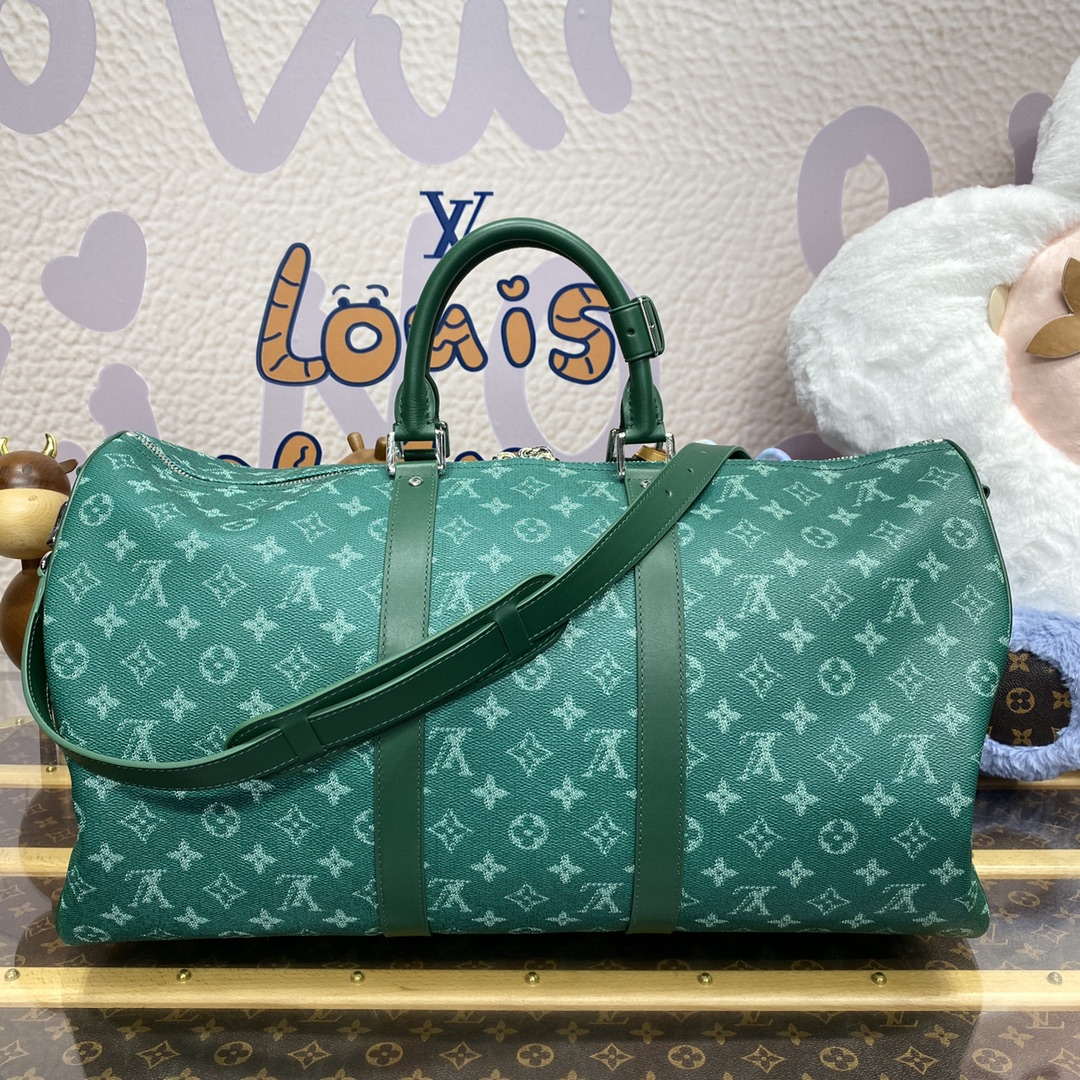 LV M12687 Louis Vuitton Keepall Bandouliere 50 City Bag Green - Default Title - View 2
