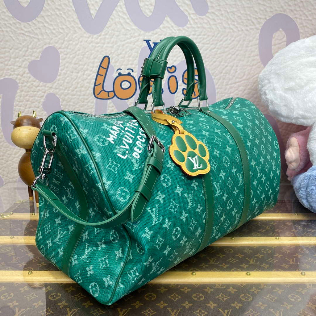 LV M12687 Louis Vuitton Keepall Bandouliere 50 City Bag Green