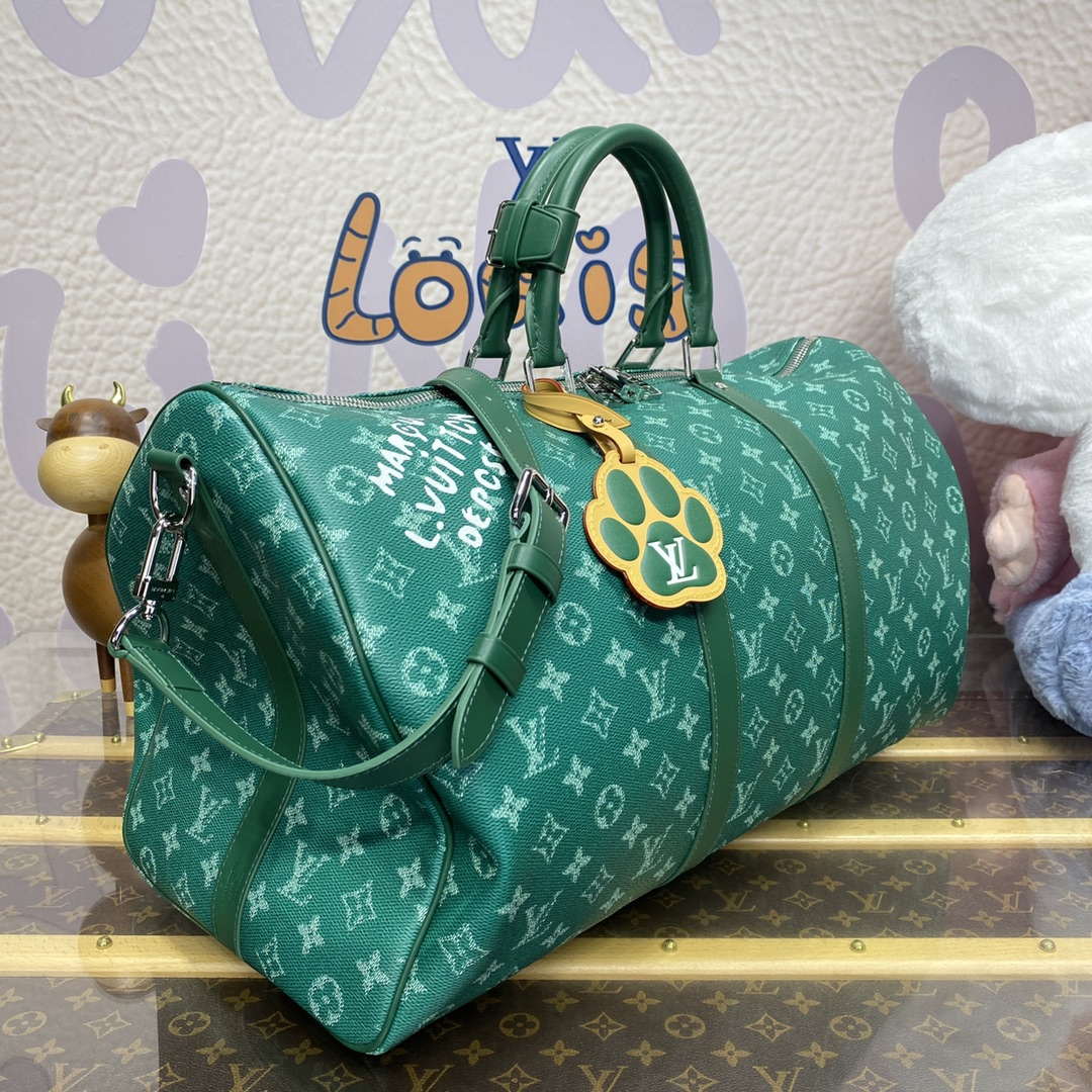 LV M12687 Louis Vuitton Keepall Bandouliere 50 City Bag Green