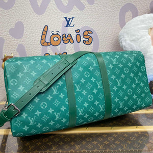 LV M12687 Louis Vuitton Keepall Bandouliere 50 City Bag Green - Default Title - View 4