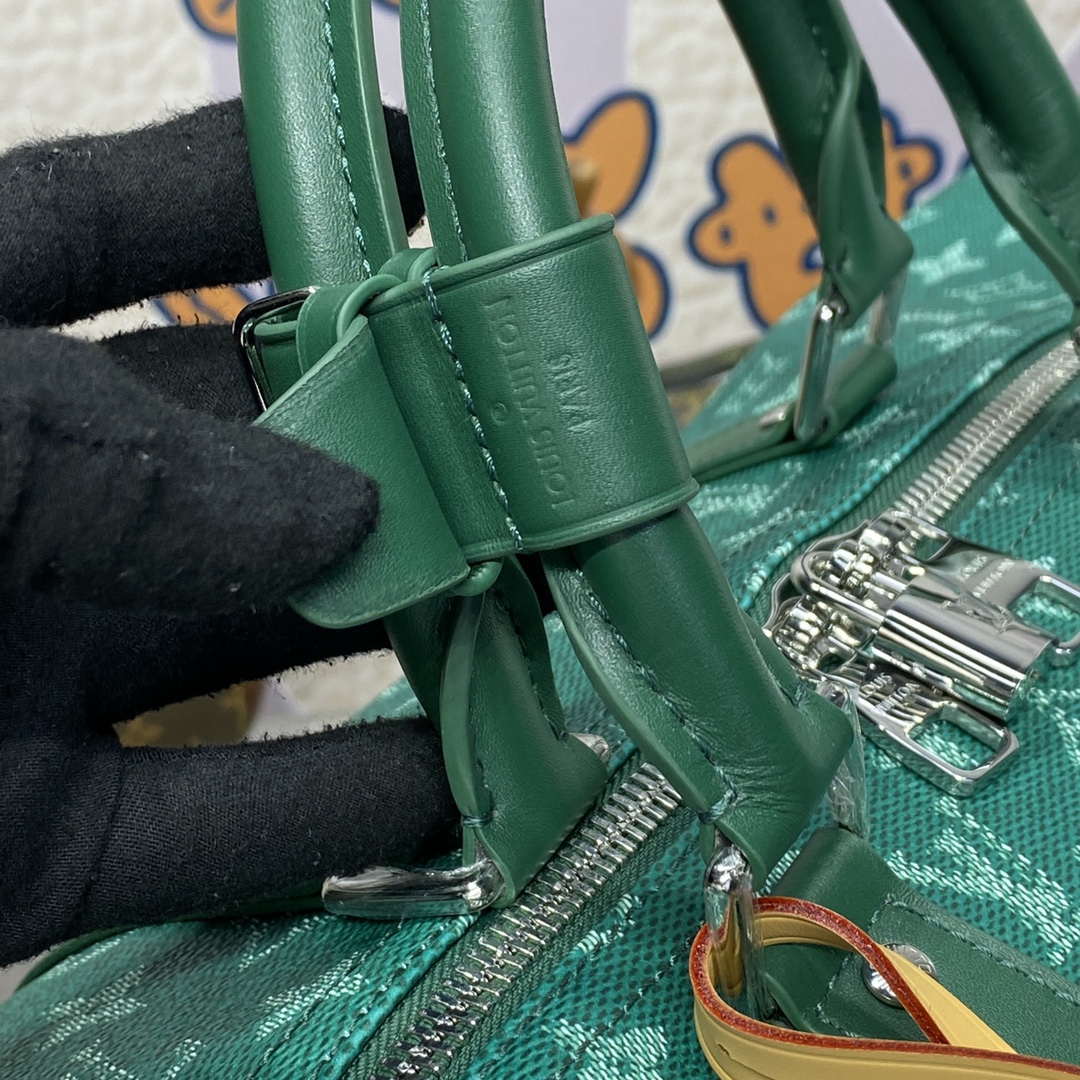 LV M12687 Louis Vuitton Keepall Bandouliere 50 City Bag Green - Default Title - View 7