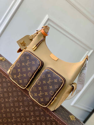 LV M12697 Louis Vuitton Hobo Cargo Bag Beige - Default Title - View 1