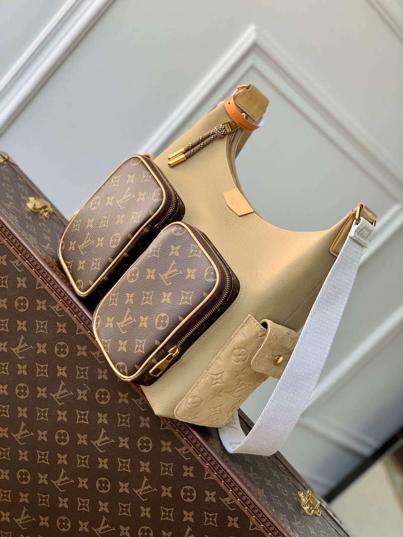 LV M12697 Louis Vuitton Hobo Cargo Bag Beige