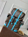 LV M12729 Louis Vuitton Christopher MM Backpack Monogram Macassar canvas