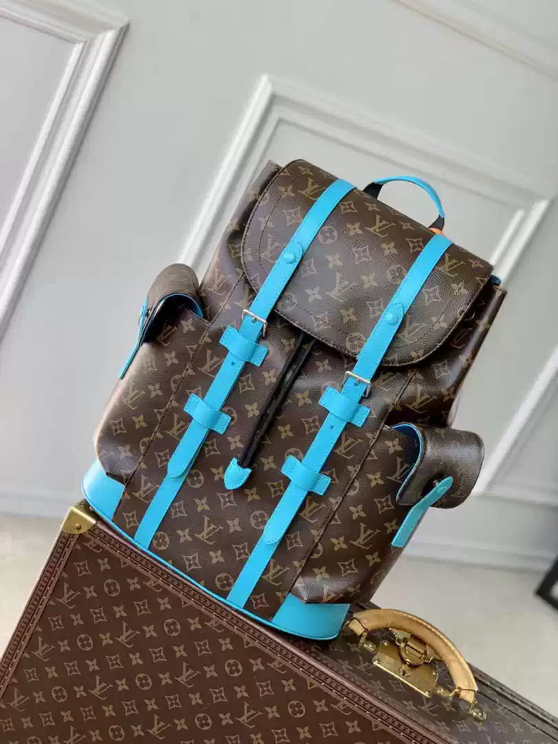 LV M12729 Louis Vuitton Christopher MM Backpack Monogram Macassar canvas - Default Title - View 1
