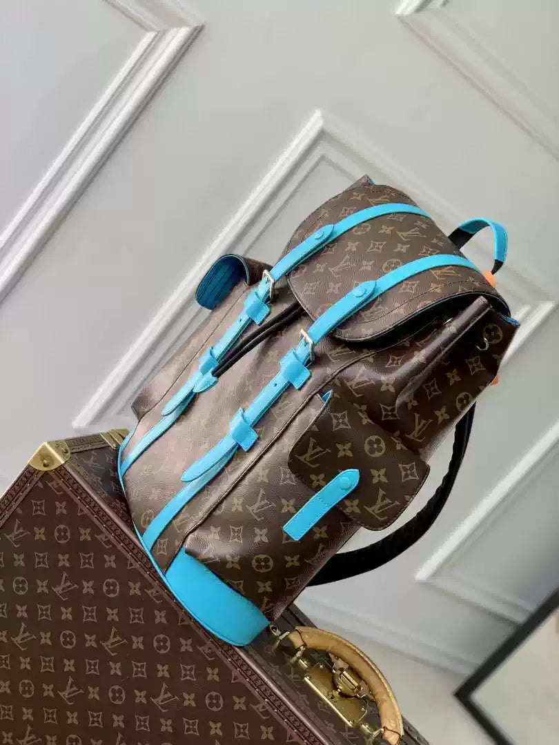 LV M12729 Louis Vuitton Christopher MM Backpack Monogram Macassar canvas - Default Title - View 2