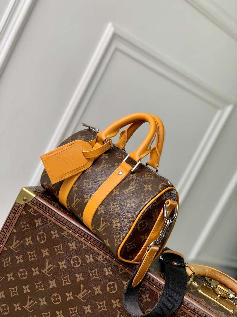 LV M12733 Louis Vuitton Keepall Bandouliere 25 Bag Safran Yellow