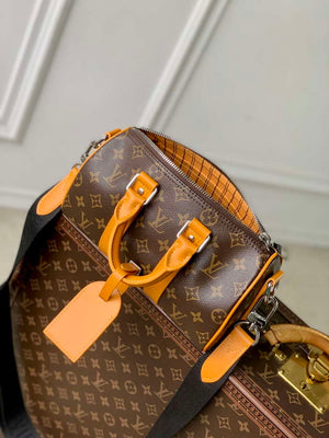 LV M12733 Louis Vuitton Keepall Bandouliere 25 Bag Safran Yellow - Default Title - View 9