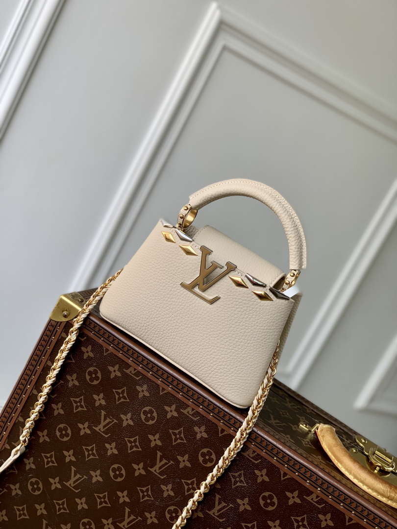 LV M12751 Louis Vuitton Capucines Mini Bag Apricot