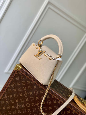 LV M12751 Louis Vuitton Capucines Mini Bag Apricot - Default Title - View 3