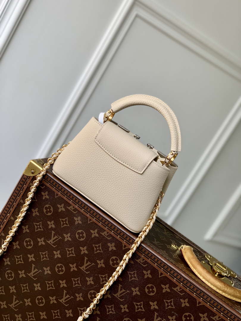 LV M12751 Louis Vuitton Capucines Mini Bag Apricot - Default Title - View 4