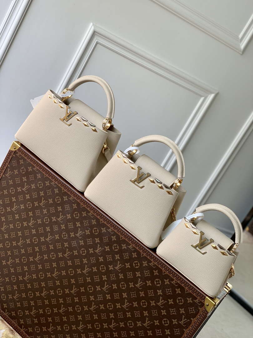 LV M12751 Louis Vuitton Capucines Mini Bag Apricot