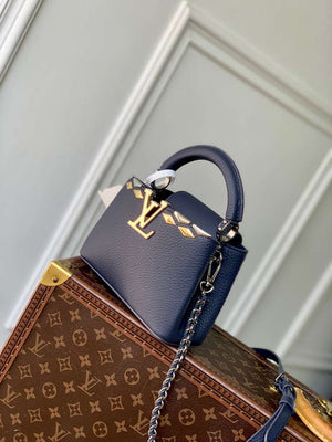 LV M12751 Louis Vuitton Capucines Mini Bag Blue - Default Title - View 2