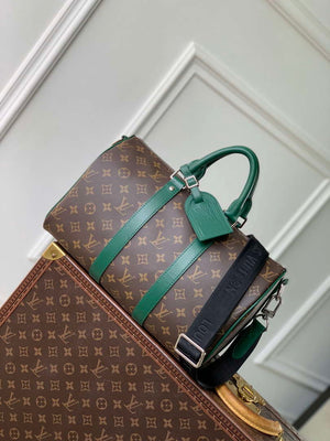 LV M12765 Louis Vuitton Keepall Bandouliere 35 Monogram Green - Default Title - View 1