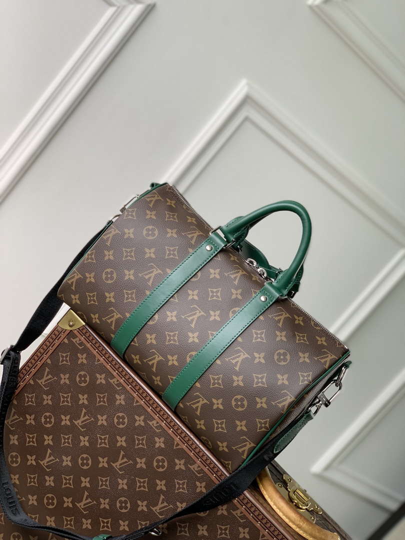 LV M12765 Louis Vuitton Keepall Bandouliere 35 Monogram Green