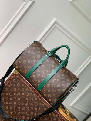LV M12765 Louis Vuitton Keepall Bandouliere 35 Monogram Green - Default Title - View 3