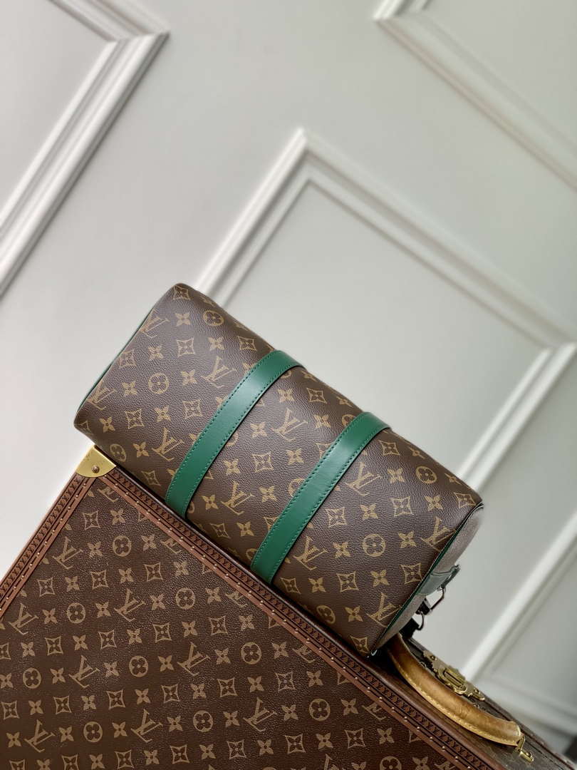 LV M12765 Louis Vuitton Keepall Bandouliere 35 Monogram Green