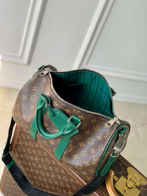 LV M12765 Louis Vuitton Keepall Bandouliere 35 Monogram Green - Default Title - View 9